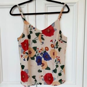 Cabi Victoria Cami – Floral Button-Front Camisole – Size S